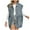 Blue, variant on Frostluinai Oversized Denim Jacket Women Vintage Sleeveless Lapel Collar Jean Tanks Button Down Casual Waistcoats Vests Loose Jacket with Pocket
