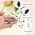 thumbnail image 3 of Uxcell 50 Pcs Horse Eye Shape Rhinestones, 10 x 5 mm Marquise Point Back Rhinestone Beads Glass Crystal Faceted Gems for Jewelry Making DIY Crafts Costume Crystal, Dark Blue, 3 of 7