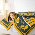 thumbnail image 5 of Homewish Rugby City Silhouette Full Size Comforter Sets,American Ball Game Bedding Comforter Set,Yellow Green Bedding Sets For Boys Kids,Microfiber Bedroom Decor Reversible,3-Piece, 5 of 9