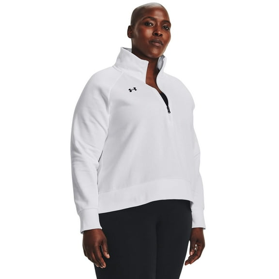Plus Size Under Armour Rival Fleece ½ Zip Top Color: White Size: 3X