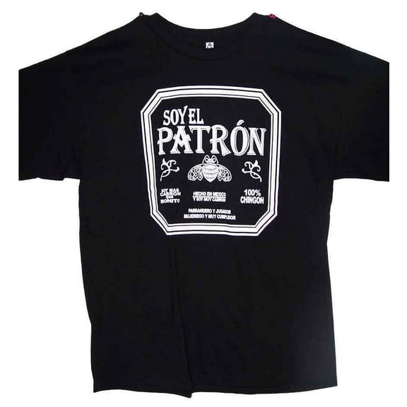 "Soy El Patron" Mexican US Screen Printed 100% Cotton T-Shirts Men's Size: Medium Uni-Sex --FREE USA Shipping-- (MXTS123-M)