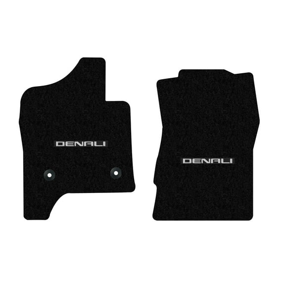 Lloyd Mats LogoMat Custom-Fit 2PC Carpet Floor Mats for 2019 GMC Sierra 1500 Limited (Old Body), Double Cab, Charcoal