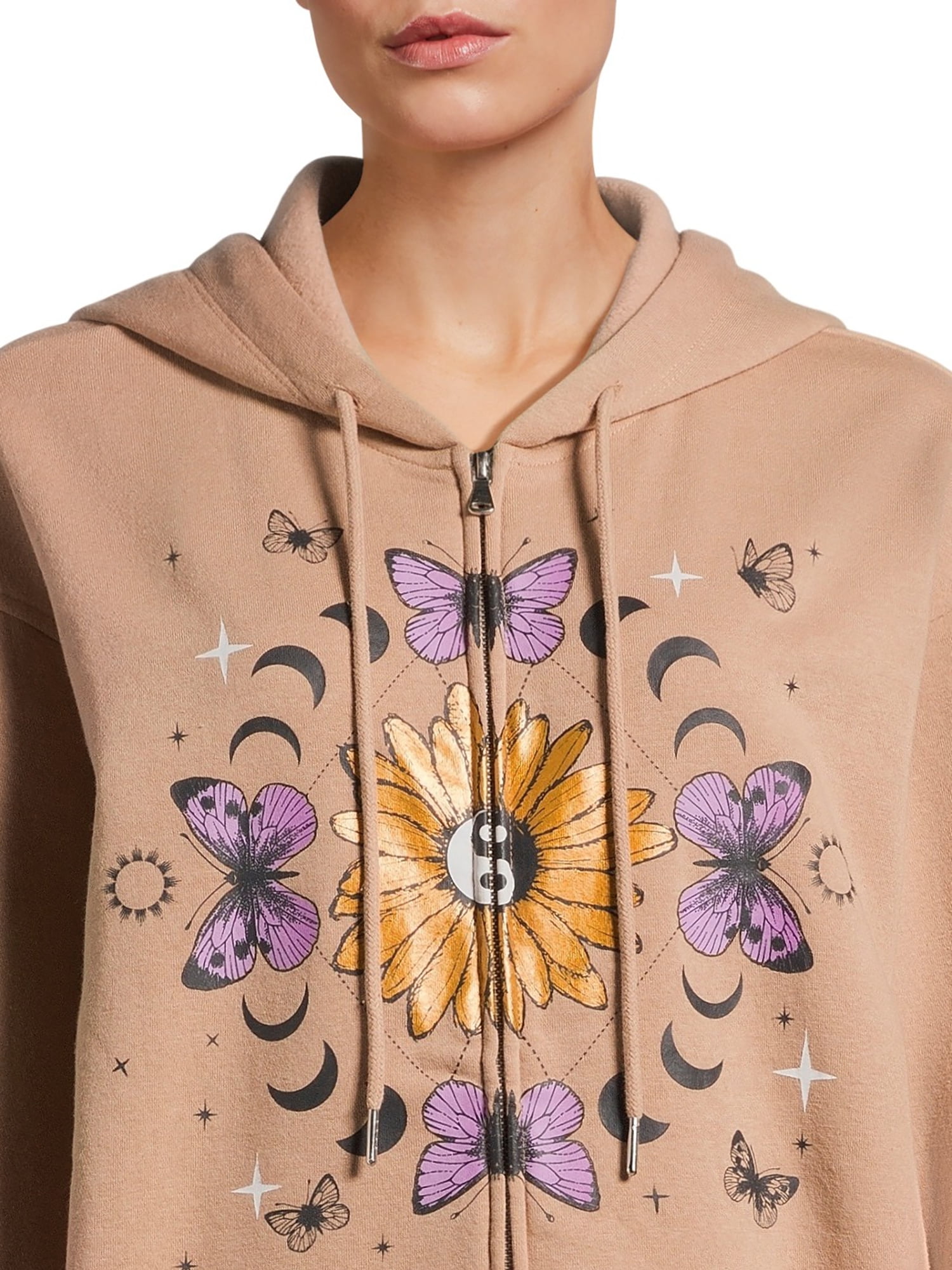 Self Esteem Juniors Graphic Zip Hoodie Sweatshirt, Sizes S-XL