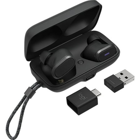 Logitech - Zone True Wireless Bluetooth Earbuds - Black