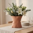thumbnail image 3 of Unique Bargains Modern Ceramic Large Opening Flower Vase Orange 5.6"L x 4.2"W x 6.2"H, 3 of 6