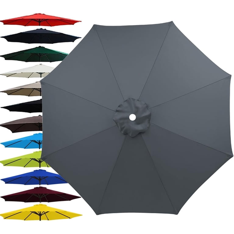 12 patio umbrella replacement cover ZYANLING Canopy 9.2ft 12ft 11ft 7.2ft 8.5ft, 8 Ribs 10 Ribs Outdoor Umbrella Top Cover, UV Protective Market Umbrella Top Outdoor Umbrella Canopy, Blue : Patio, Lawn & Garden Frame not included 6.5ft 9ft 10ft Outdoor Patio