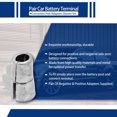 thumbnail image 4 of BJYX Pair Car Battery Terminal Converters Post Adaptors Sleeves Set NEG&POS, 4 of 13
