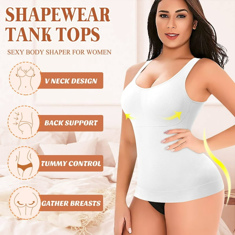 Women Slim Tank Top Tummy Control Seamless Camisole Body Shaper Shapewear  Vest