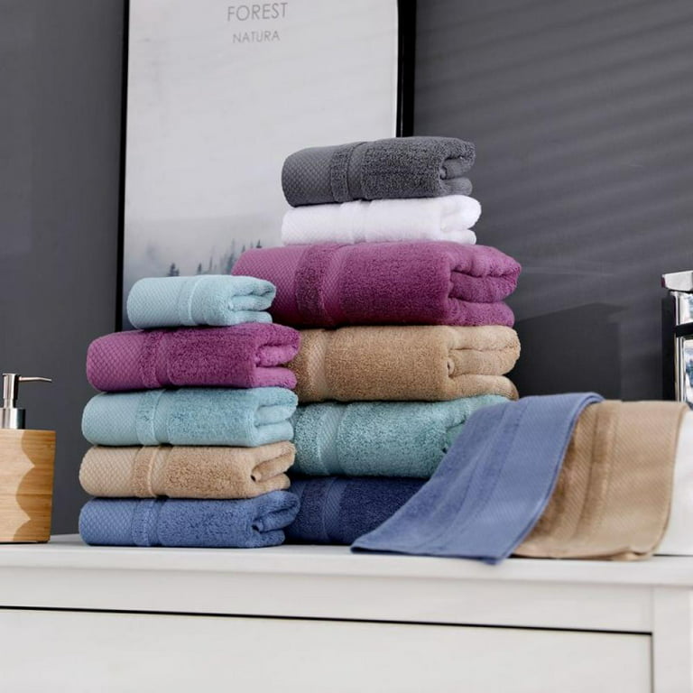 Premium Cotton Solid Plush Heavyweight Hotel Luxury Bath Towel Set