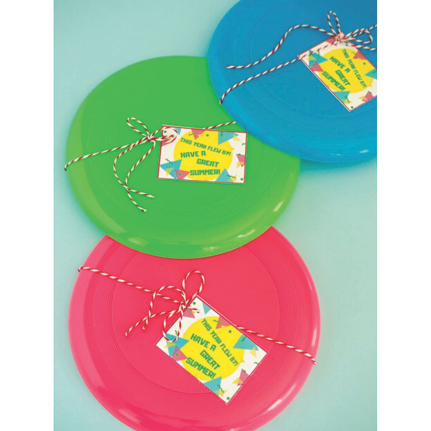 Fun Express - 9" Bright Color Flying Discs - Toys - Active Play - Flying Discs & Kites - 12 Pieces