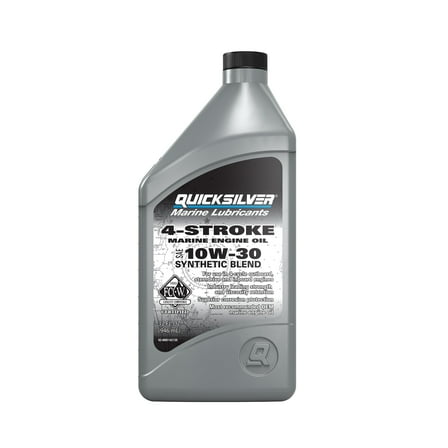 Quicksilver 10W-30 4-Stroke Synthetic Marine Engine Oil, 1 Quart