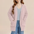 thumbnail image 6 of MKOSPLRT Sweater Cardigans for Girl Sherpa Fleece Long Cardigans Open Front Long Sleeve Fall Cardigan Jackets Warm Outwear with Pocket, 6 of 8