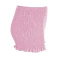 thumbnail image 5 of MIXUE Shorts For Women Summer Solid Color Elastic Ruffle Sexy Casual Comfortable Shorts Workwear,Pink,S, 5 of 9