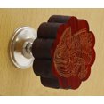 thumbnail image 2 of IBA Indianbeautifulart Boutons de Meubles Gravés Rouges, Lot de 10, 2 of 3