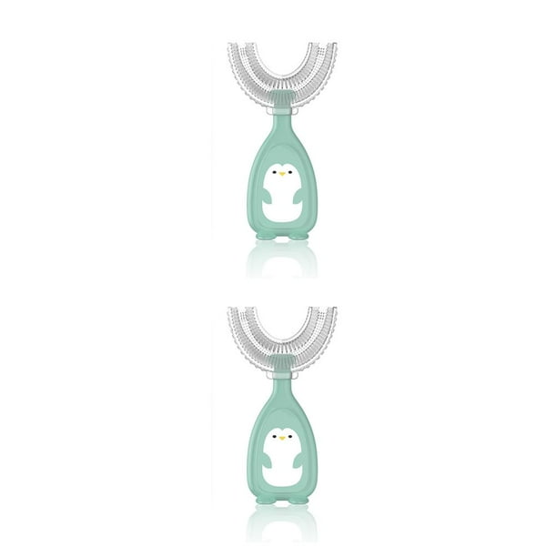 Bewildely Cepillo de de silicona para bebés Cepillo de Accesorios para niños Limpieza grande, verde verde L 2Conjunto