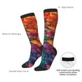 thumbnail image 4 of Honeii Butterfly Flower Cascade Print Long Socks,Novelty Design Socks Gift for Men and Women,Crew Socks,Calf Socks, 4 of 6
