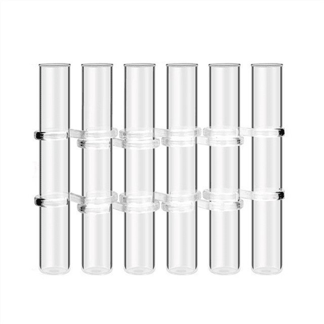 6 Floreros con Bisagras, Tubo de Ensayo de Vidrio Transparente, Soporte de Flores Colgante para DecoracióN del Hogar, L