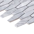 thumbnail image 4 of Modket White Calacatta Marble Metallic Aluminum Hexagon Modern Mosaic Tile Backsplash, 4 of 5