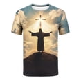 thumbnail image 5 of WAENQINLA Easter Shirt Men Short Sleeve Jesus Graphic Tee Casual Round Neck Stretchy Comfortable Church T-Shirts Khaki T Shirts,Size M-5XL, 5 of 5