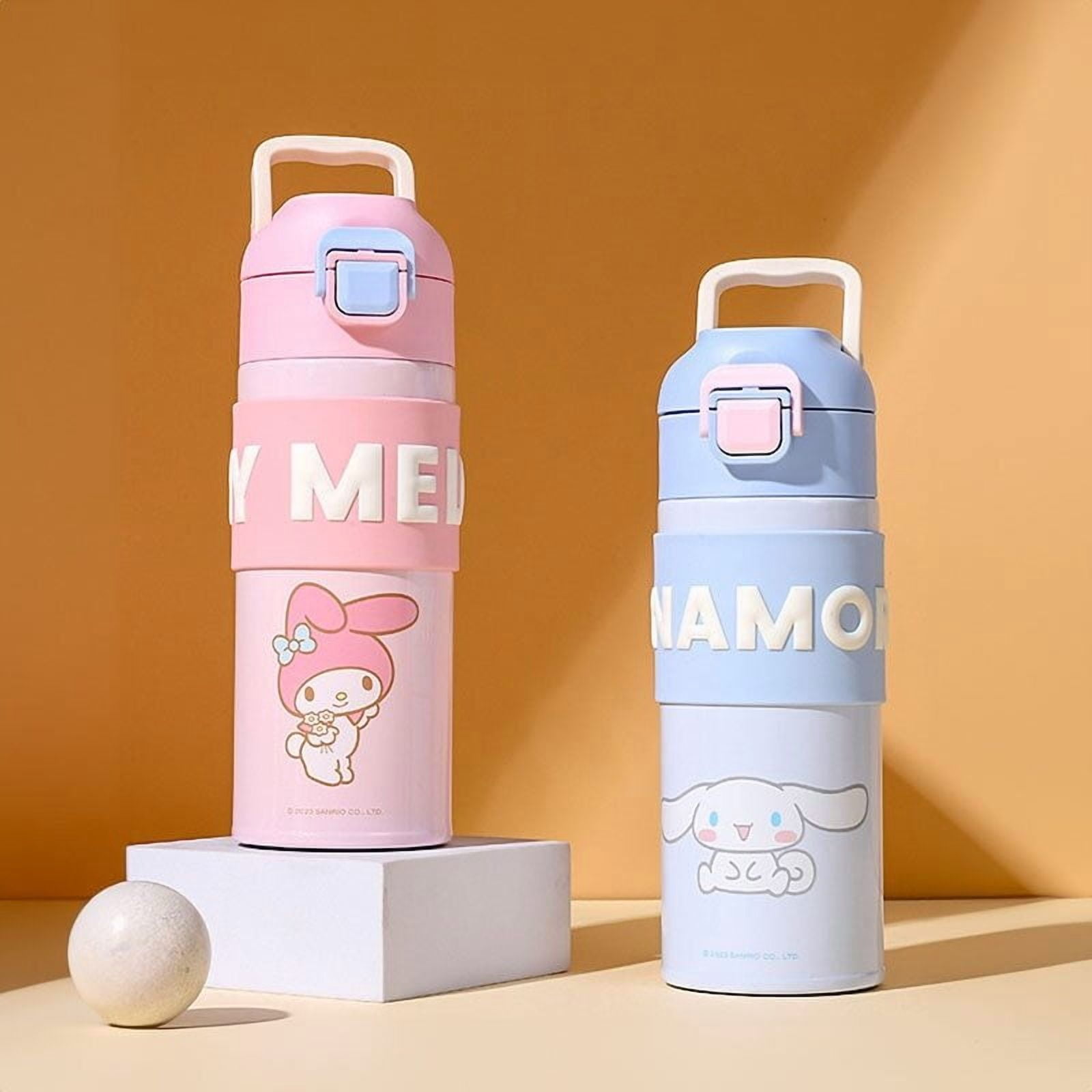400ml Food-Grade 316 Student Insulated Water Bottle, Cartoon Kuromi Large Capacity Stainless Steel Water Bottle, Cute Cinnamoroll Blue Tea Cup