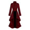 thumbnail image 1 of Chaqueta larga Steampunk para mujer Steampunk Gothic Long Jacket Cosplay Rojo - XL SG Magideal Chaqueta larga Steampunk para mujer, 1 of 6