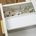 thumbnail image 3 of Martha Stewart Grady Set of 3 Clear Plastic Stackable Storage Boxes with White Plastic Lids, 3 of 10