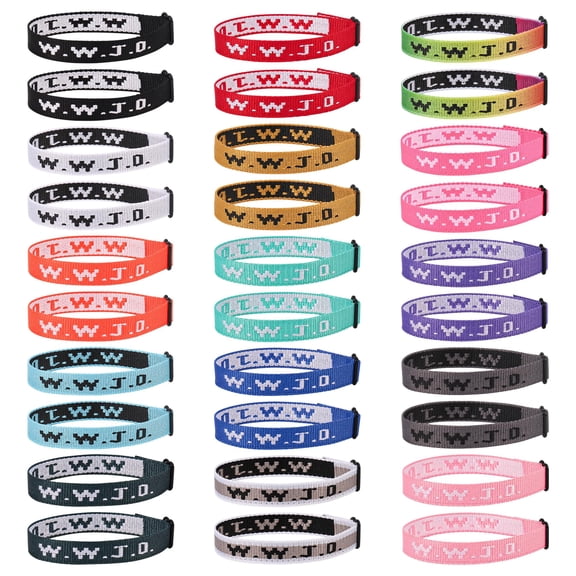 ValHome 30Pcs WWJD Bracelets What Would Jesus Do Christian Wristbands - 10" Adjustable Woven Faith Bracelets - Religious Gifts for Youth Group, Bible Study, Sunday School, Church Ministry Supplies