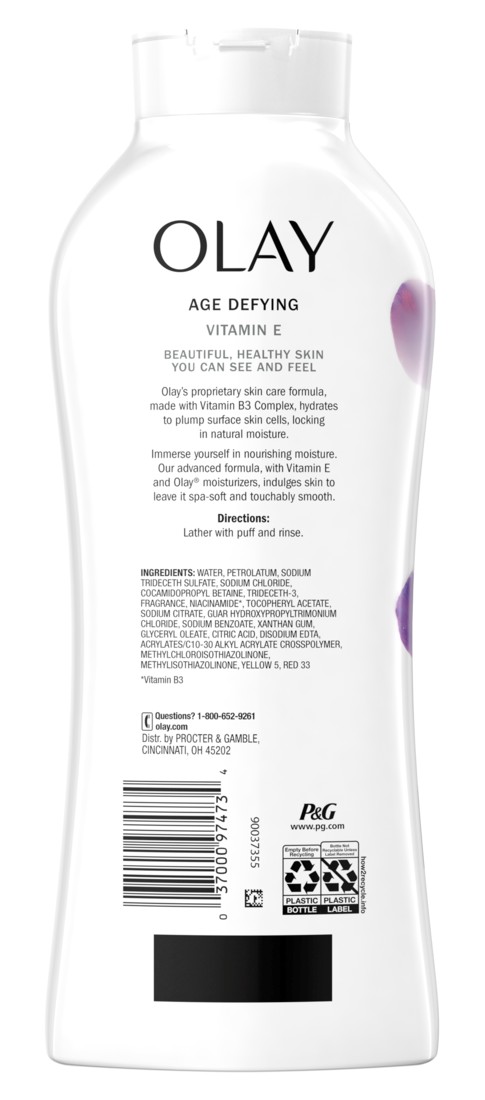 Olay Body Wash Vitamin E Age Defying 22oz (Pack of 3)