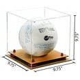 thumbnail image 2 of Better Display Cases Acrylic Volleyball Display Case with Clear Case, Purple Risers and Wood Base (B02/A027), 2 of 3