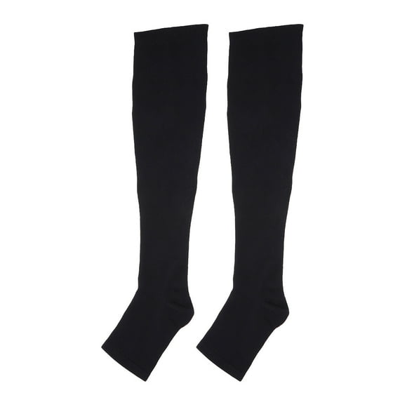 EeaseMX 1 par de medias de compresión moldeadoras para pantorrillas, elásticas, talla XXL, color negro