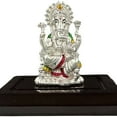 thumbnail image 6 of 999 Pure Silver Ganesh / Ganpathi idol / Statue / Murti (Figurine #28), 6 of 6