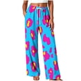 thumbnail image 2 of Jovrlynd Pajama Pants for Women Drawstring Elastic Waist Printed Loose Sleep Pants with Pockets Soft Casual Sleepwear, S-3XL, 2 of 6