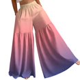 thumbnail image 2 of Wide Leg Pants Woman Flowy Palazzo Elastic Waist Trousers with Pockets Casual LoungeWide Leg Pants Woman Flowy Palazzo Drawstring Elastic Waist Trousers with Pockets Casual Lounge, 2 of 6
