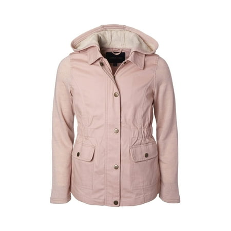 Limited Too Metallic sleeve cotton twill anorak jacket (big girls)