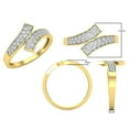 thumbnail image 4 of Dazzlingrock Collection Round White Diamond Bypass Engagement Ring for Women (0.22 ctw, Color I-J, Clarity I2-I3) in 10K Yellow Gold, Size 9.5, 4 of 6