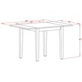 thumbnail image 2 of 5-Piece Mid  Modern Dining Set with Drop Leaf Table and Linen Chairs, 2 of 15