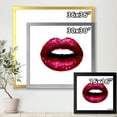 thumbnail image 4 of Designart 'Sexy Red Girl Lips' Modern Framed Art Print, 4 of 4