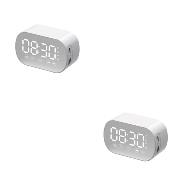 Altavoz inalámbrico Sidaley compatible con Bluetooth con pantalla LED Barra de sonido estéreo Blanco 2piezas