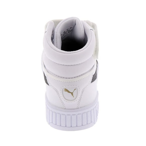 PUMA Women's Carina 2.0 MID Sneaker, White Black Gold, 9