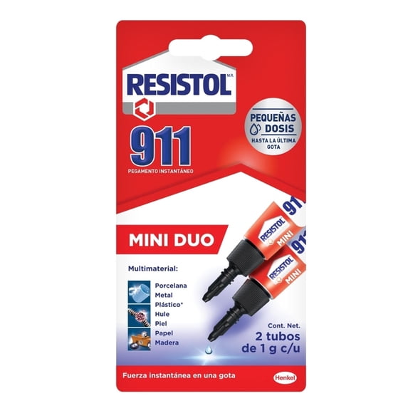 Resistol Mini Duo Resistol 2 Tubos de 1 g