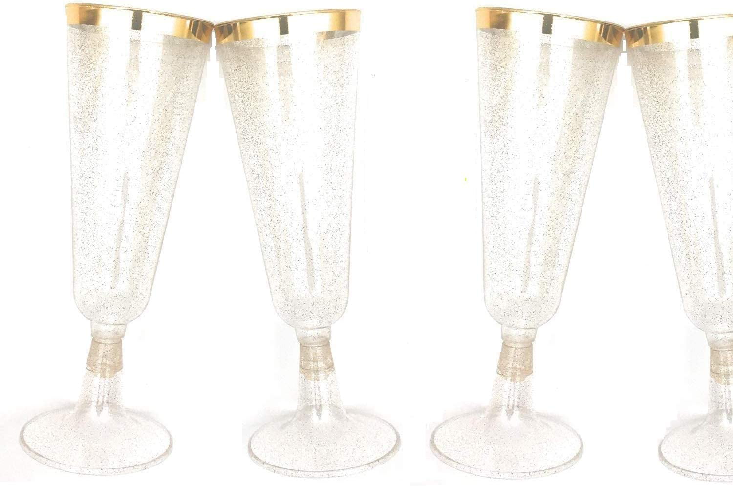 140 pc Plastic Classicware Glass Like Champagne Wedding Parties Toasting Flutes Party Cocktail Cups Clear