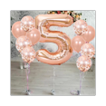 thumbnail image 4 of KAINSY 40inch 5 Number Balloon Giant Rose Gold Digit Foil Balloons Confetti Pearl Balloons Birthday, 4 of 6