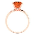 thumbnail image 4 of 2.5 ct Round Cut Simulated Ruby Solitaire 14K Rose Gold Womens Engagement Ring, 4 of 5