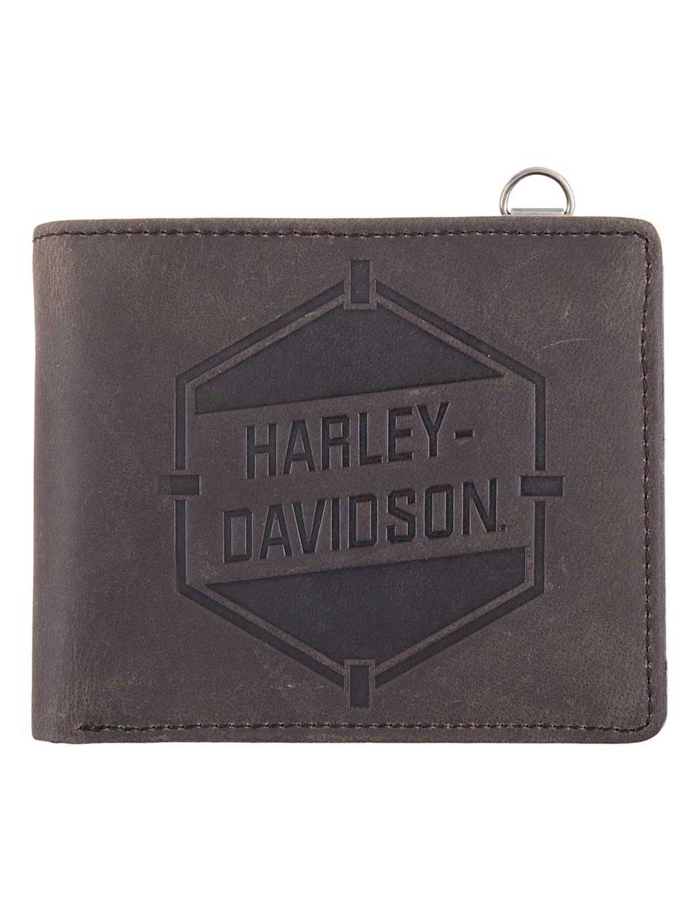 HarleyDavidson Men's Spare Parts Leather BiFold Wallet w/ RFID HDMWA11576, Harley Davidson