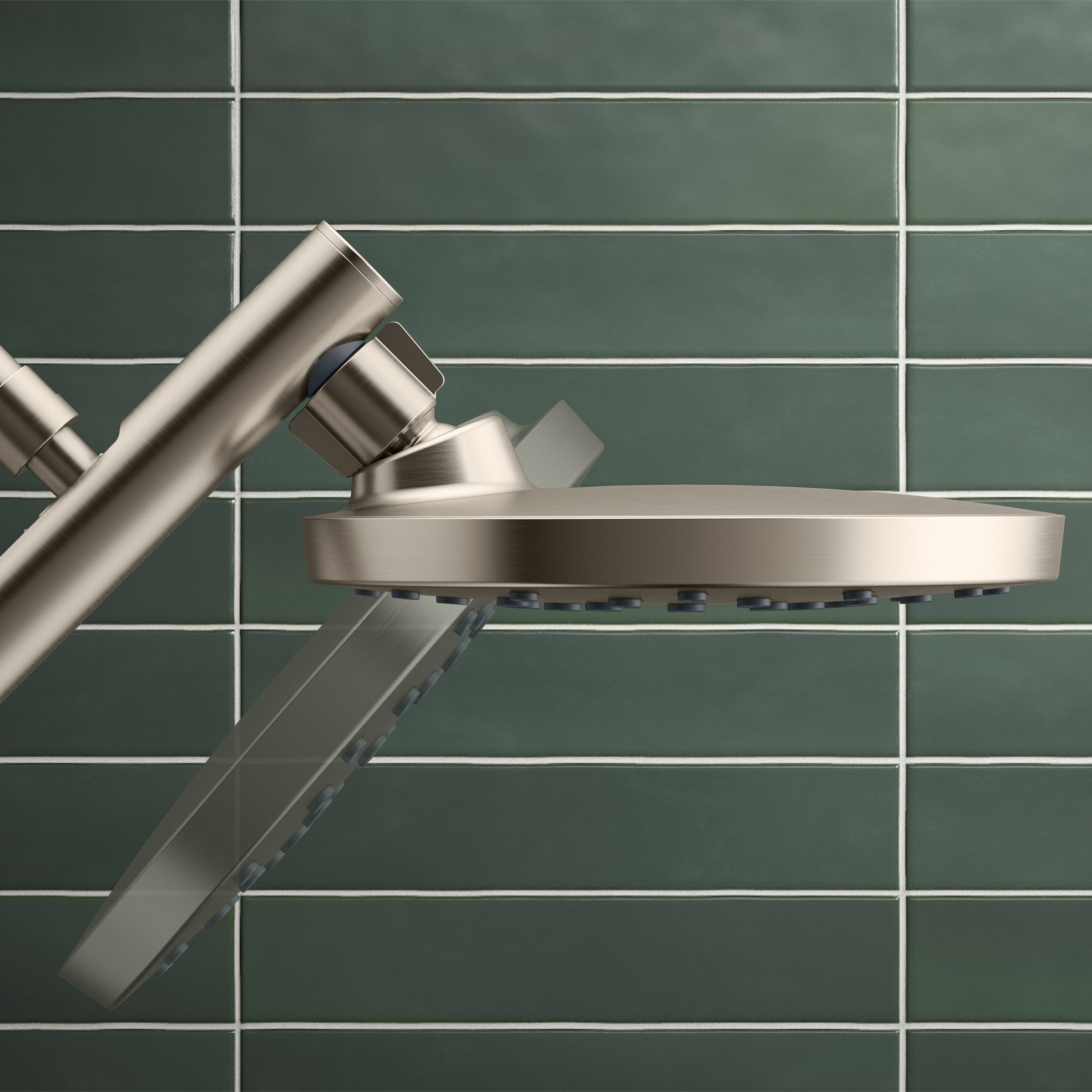 Kohler HydroRail 3-in-1 Multifunction Shower System, Brushed Nickel, with Handshower, Slidebar, 60" Hose, 5 Spray Functions, 1.75 GPM