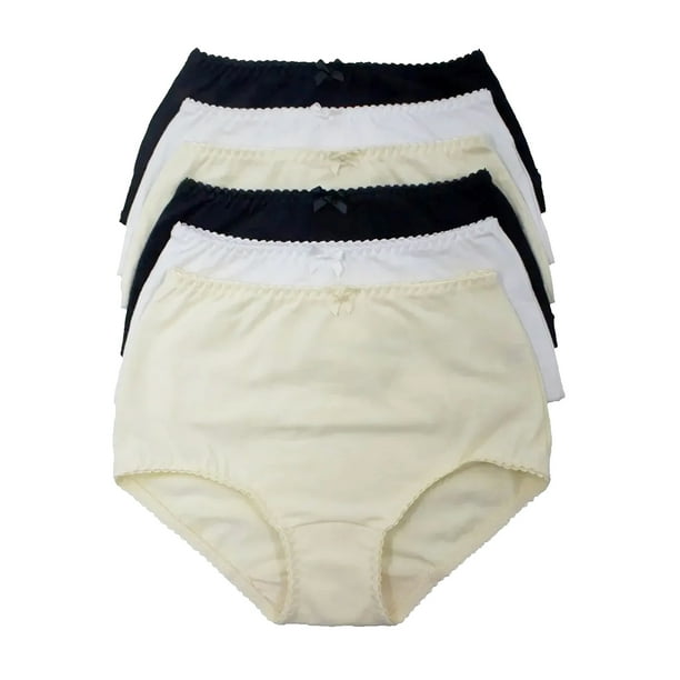 Paquete de Pantaletas Gota de Rocío Modelo 2510, Corte completo de cintura Alta, de Algodón