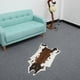 thumbnail image 5 of Alfombra con estampado de cebra/vaca cabra, alfombras de terciopelo de imitación de cuero, pieles de animales de piel de vaca, alfombras con formas naturales, tapetes decorativos de 110x75cm, 5 of 6