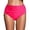 Watermelon Red, variant on Women's High Waist Slim Triangle Swim Bottoms Quick-Dry Fashion Solid Color Casual Ruffle Swimsuits Orange,S