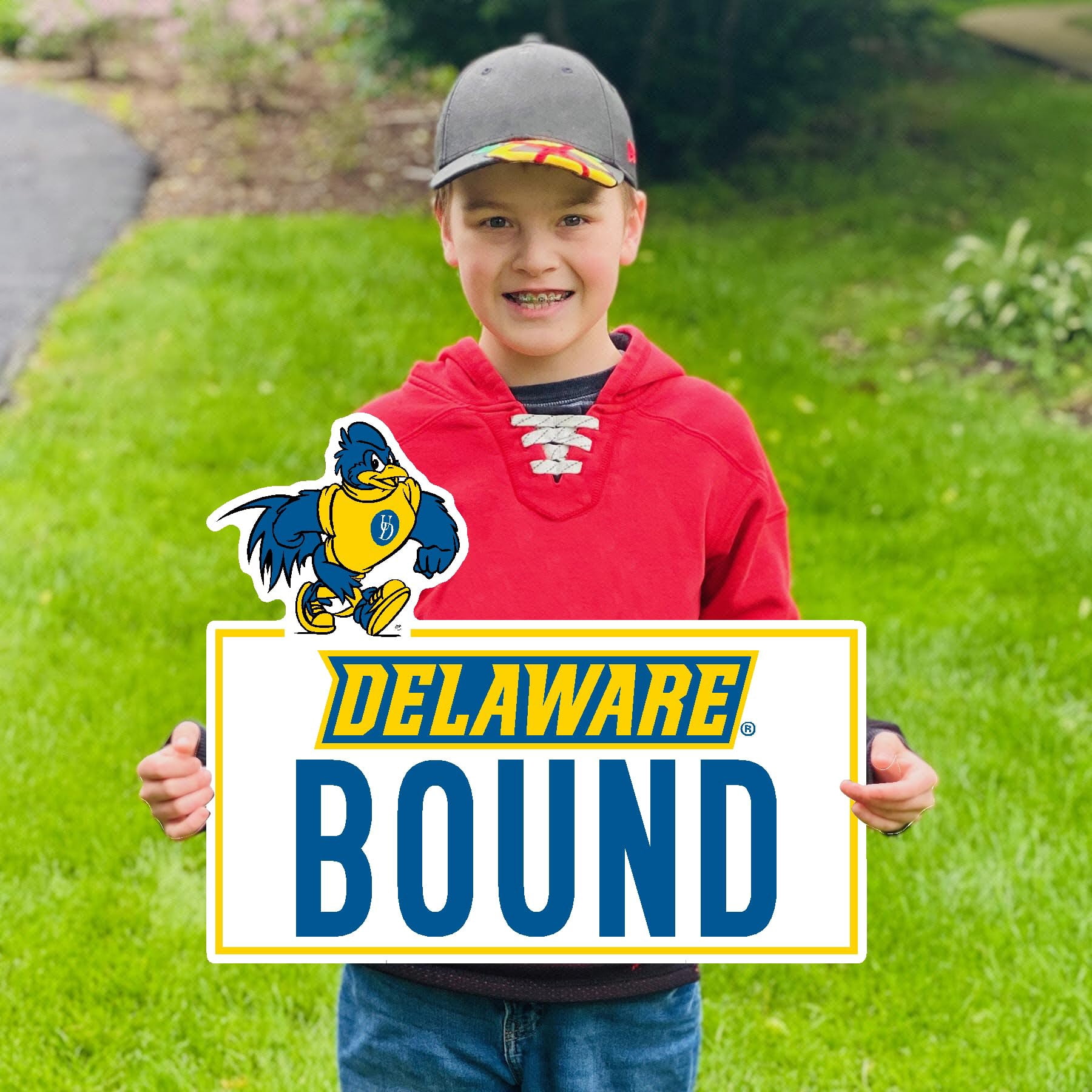Color Shock Products University Bound Lawn Sign Compatible with University of Delaware