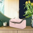 thumbnail image 6 of Hair Curler Storage Bag for Dryer Styling Accessory Organizer with Hook Travel Case Curling Brush Holder Curling Barrels Case Bathroom Pink, 6 of 7